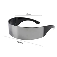 KLASSNUM Futuristic Narrow Cyclops Visor Sunglasses Women Men Laser Eyeglasses UV400 Mirrored Lens Costume Party Eyewear Glasses - Image 6
