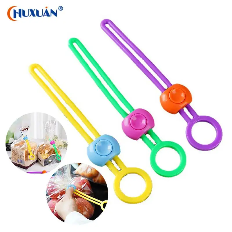 

Colourful Food Bag Sealing Strap Freshness Sealing Clip Adjustable Clips Sealer Portable Data Cable Storage Kitchen Gadgets