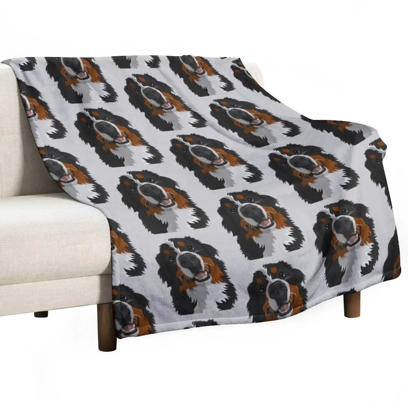

Bernese Mountain Dog Throw Blanket Single warm for winter Blankets