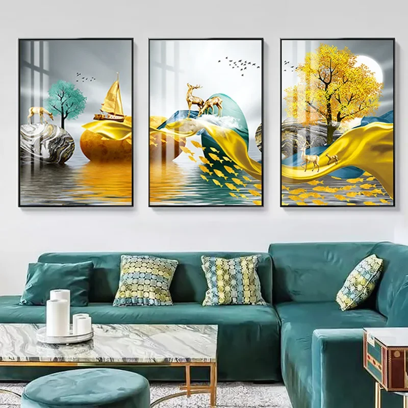 

3643012Digital oil painting living room decorative painting sofa background wall hanging paintingmural