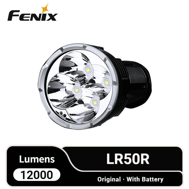 Lampe Torche Fenix LR50R 12 000Lumens, ultra puissante, compacte,  rechargeable fonction power bank