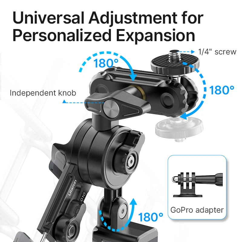 Ulanzi CM010 Universal Gopro Fence Mount Bracket Hanging Net Stand Multi-Functional Fence Mount For Gopro Insta360 DJI 5