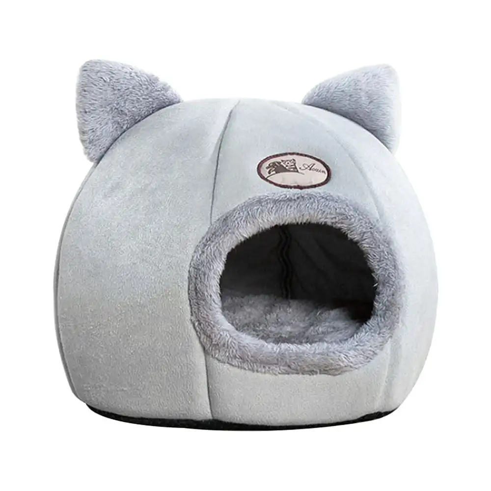 Plush Enclosed Cat Cave Bed 5