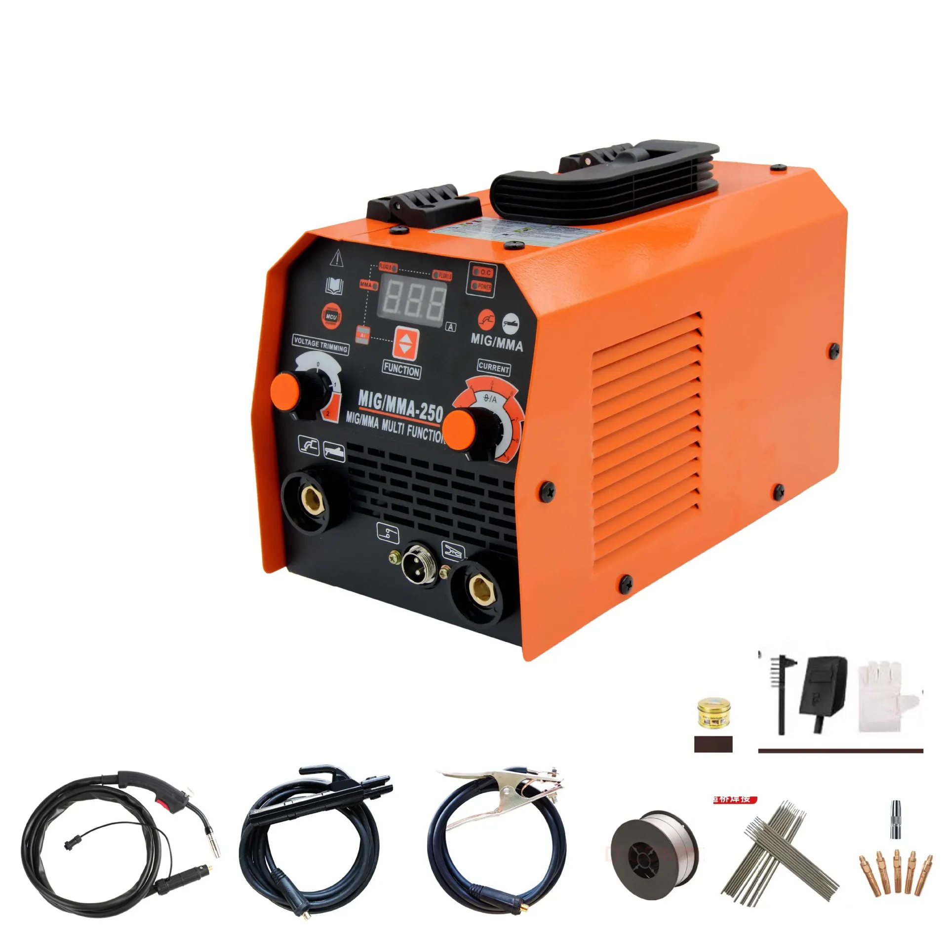 MIG/MMA-250 2 IN 1 MIG/MMA-250A Professional Thin Plate Inverter No Gas Welding And ARC MMA Machine Equipment Welding Machine
