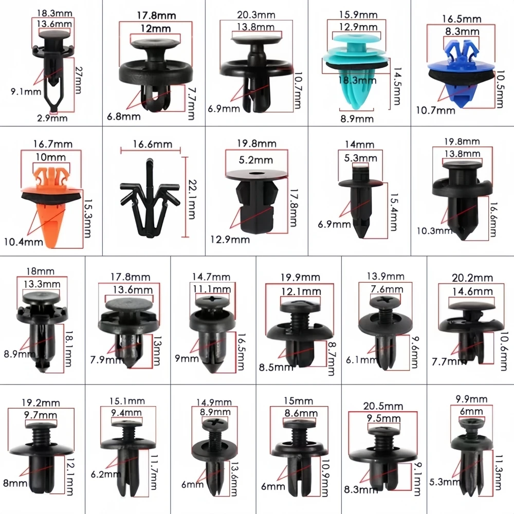 Radiator Cover Clips, Door Trim, Bumper, Fender Flare, Grille Retainers, 45 Tools