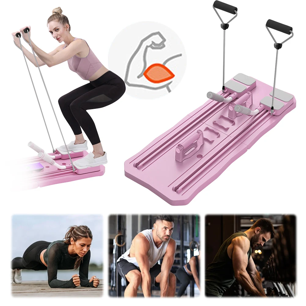 Multifunctional Fitness Board Abdominal Board Non Slip Workout Foldable Push Up Home Gym Equipment