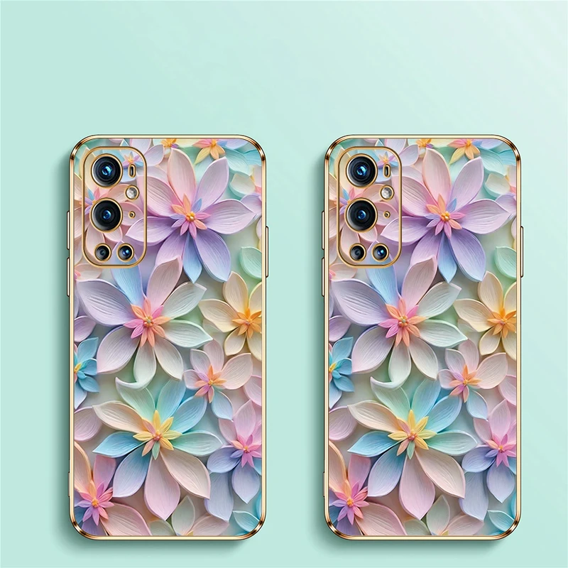 Shockproof Plating Flower Pattern Soft Silicone Phone Case