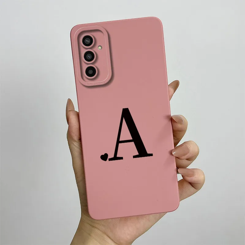 Cute Initial Letters Full Protection Shockproof Soft Silicone Phone Case