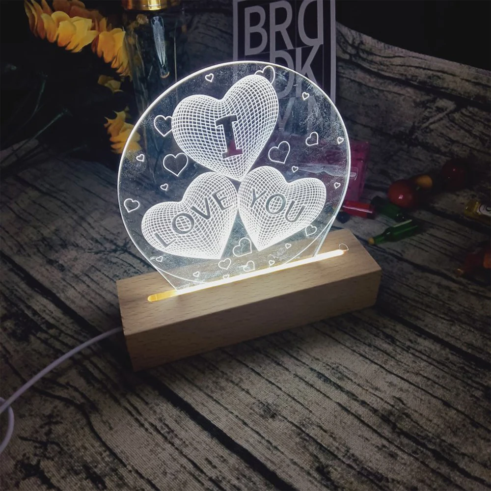 Rectangle Solid Wooden LED Base Strip Luminous Base for Resin Letter Lamp Glass Resin Art Wood Light Display Home Decor lamp base,led lamp base