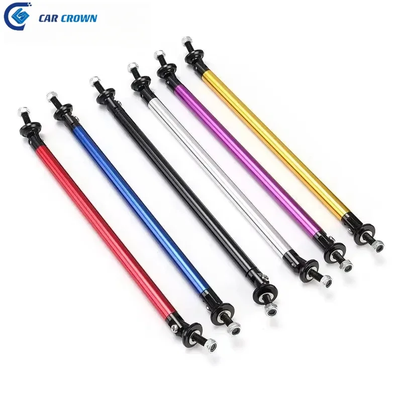 Universal Car Front Bumper Lip Protector Rods - Decorative Adjustable Support Bar Kit (2-Piece Set)