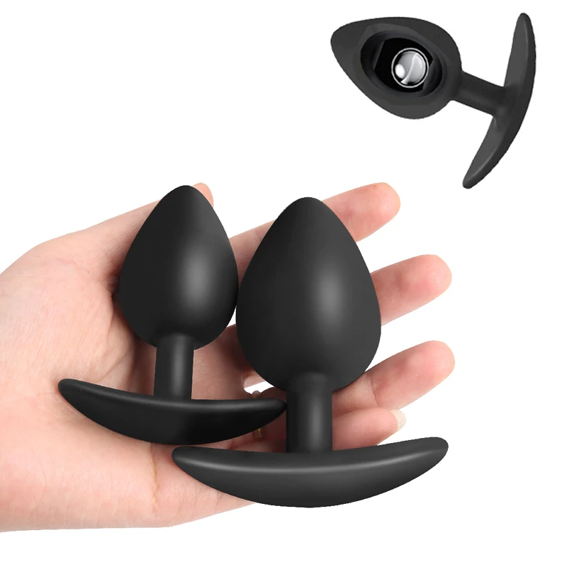 Dilatatore Dell'Ano Della Vagina In Silicone Con Sfera Di Metallo Rolling Anale Bead Butt Plug Massaggio Giocattoli Del Sesso Per Uomo Donna Abbigliam