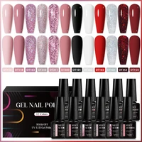 MEET ACROSS 12Pcs/Set 7ml Brown Series Gel Nail Polish With Box Autumn Semi Permanent UV Gel Soak Off Nail Art Kit Varnish 2