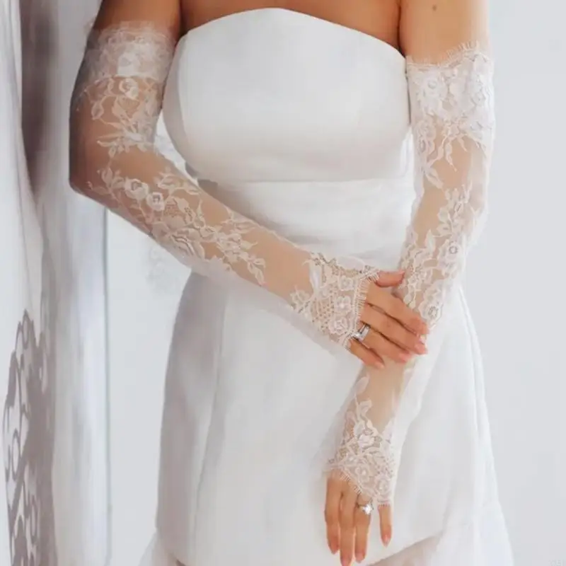 lace women's wedding dresses Elegant A-line V Neck Lace Wedding Dresses With Long Sleeves TN296 US18 / Custom Color main image 0