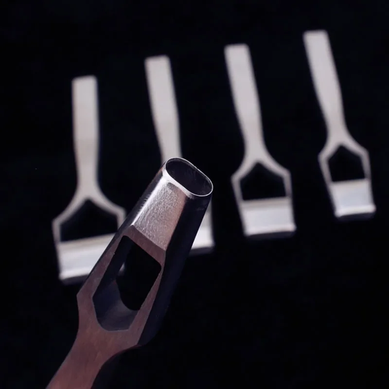 Leather Craft Belt Band Oval Hole Punch Tools Stitching diy strap oblate Cutter chisel Tools/set