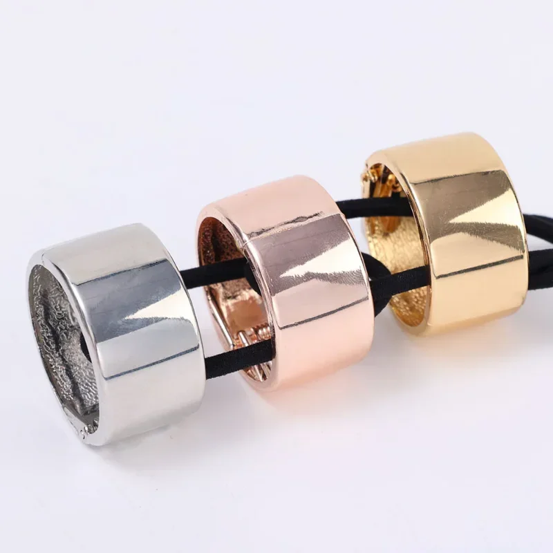 Framendino Haar-Manschette Aus Metall – Gold, 3,1x2,1 Cm, Für Pferdeschwanz & Dutt
