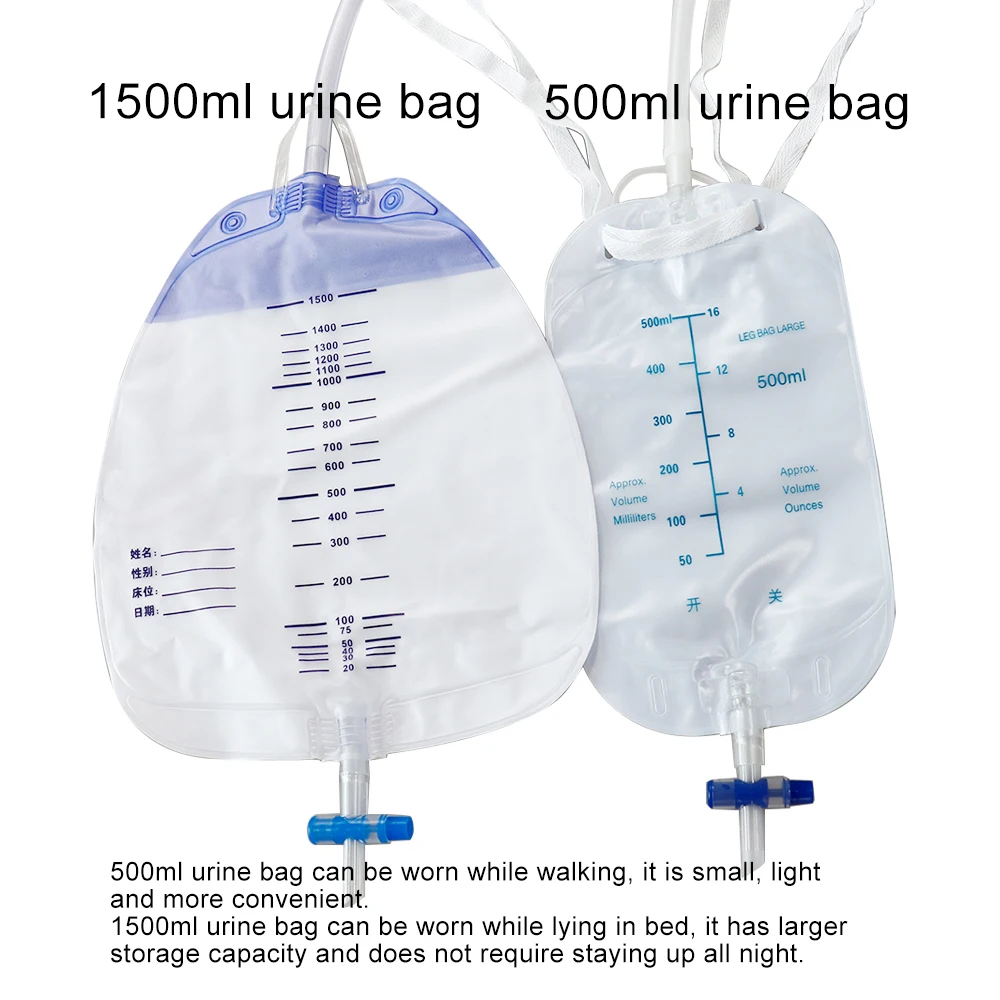 Silicone Urinal Collector Reusable for Male and Elderly Urine Bag Adults Urinal Urine Bedridden Urinary Incontinence Care