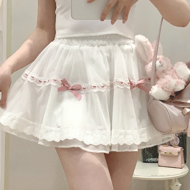 Saia Lolita japonesa para mulheres, lindo vestido Lolita, roupa kawaii para  meninas da escola, saia de fada, bonito e kawaii - AliExpress