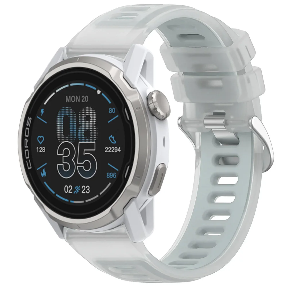 Breathable Semi-Transparent Silicone Strap, 20/22mm