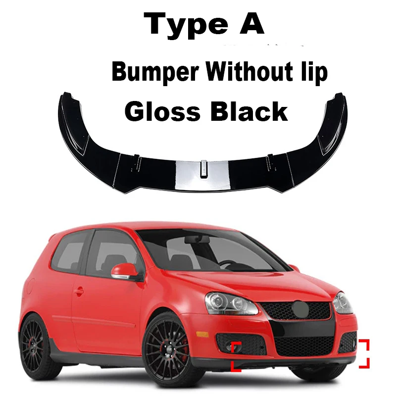 Difusor de labios para parachoques delantero de coche, kit de carrocería, protector de parachoques, piezas para VW Golf 5 Golf MK5 GTI Jetta MK5 GLI