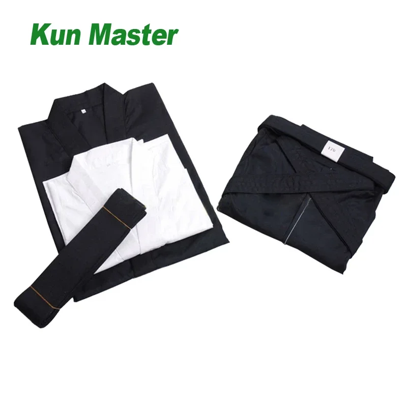 Martial Arts Uniform Hakama Kendogi + Hakama + underwear + belt Black And Blue
