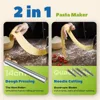 Electric Pasta Maker Automatic Noodle Machine Fresh Pasta Dough Roller Stainless Steel(4 Blades for 2.5mm,4mm&9mm Flat Noodle) 3