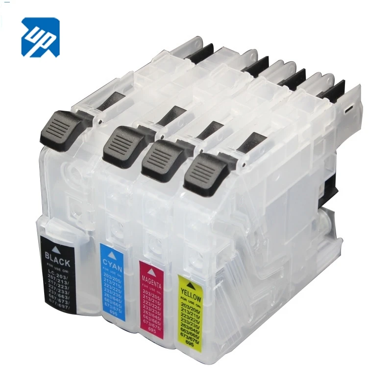 Cartuccia d'inchiostro ricaricabile 4 pezzi per fratello MFC-J880DW MFC-J480DW MFC-J460DW MFC-J4420DW MFC-J485DW MFC-J885DW MFC-4320DW NO CHIP  7