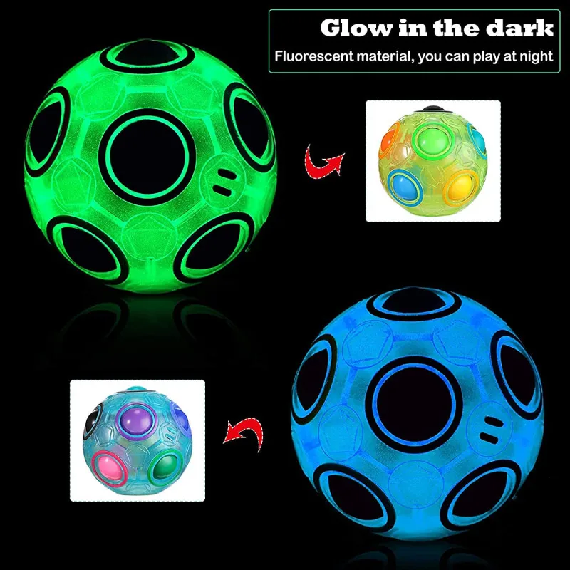 Rainbow Ball Puzzles Antistress Cube Football Magic Cube Educational Learning Toys for Children Adult Kids Stress Reliever Toys
