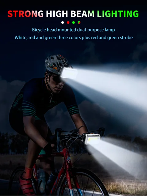 Linterna Frontal Lepro Recargable USB - 5 Modos De Luz (blanco Y Rojo), IPX4, Ligera Para Deportes Nocturnos