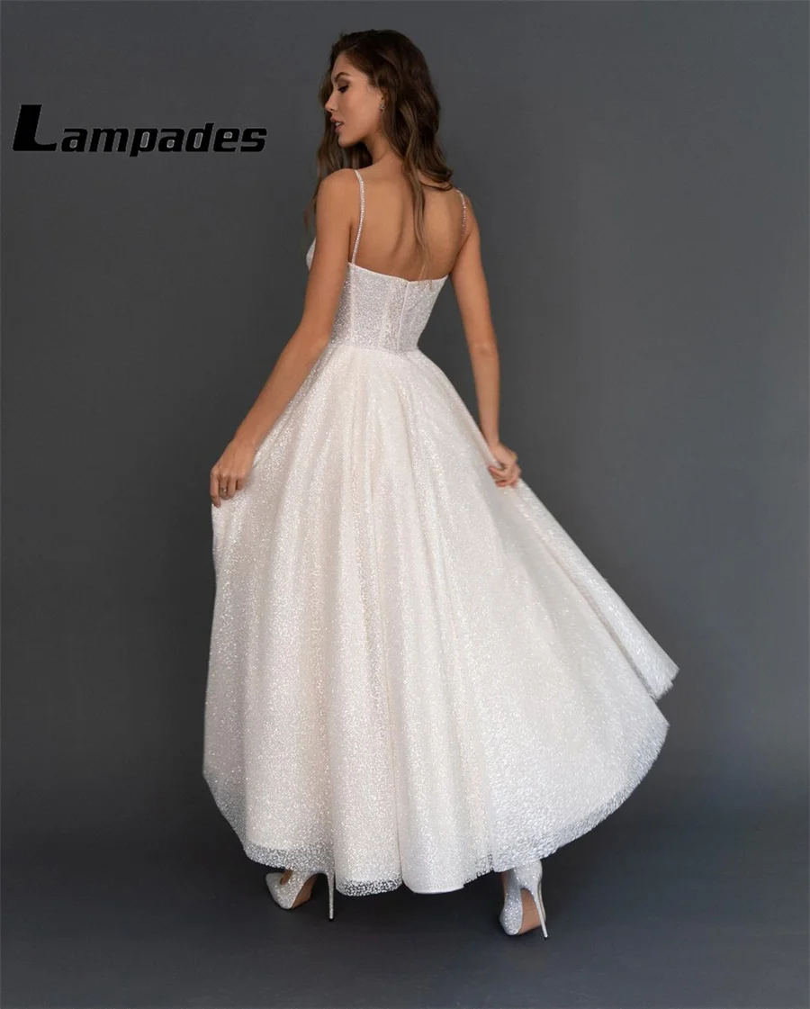 Evening dresses,cocktail dress Spaghetti Straps Bling Bling Sequins Tea Length Cocktail Dress Long Elegant Evening Dress Party Robe De Cocktail Femme