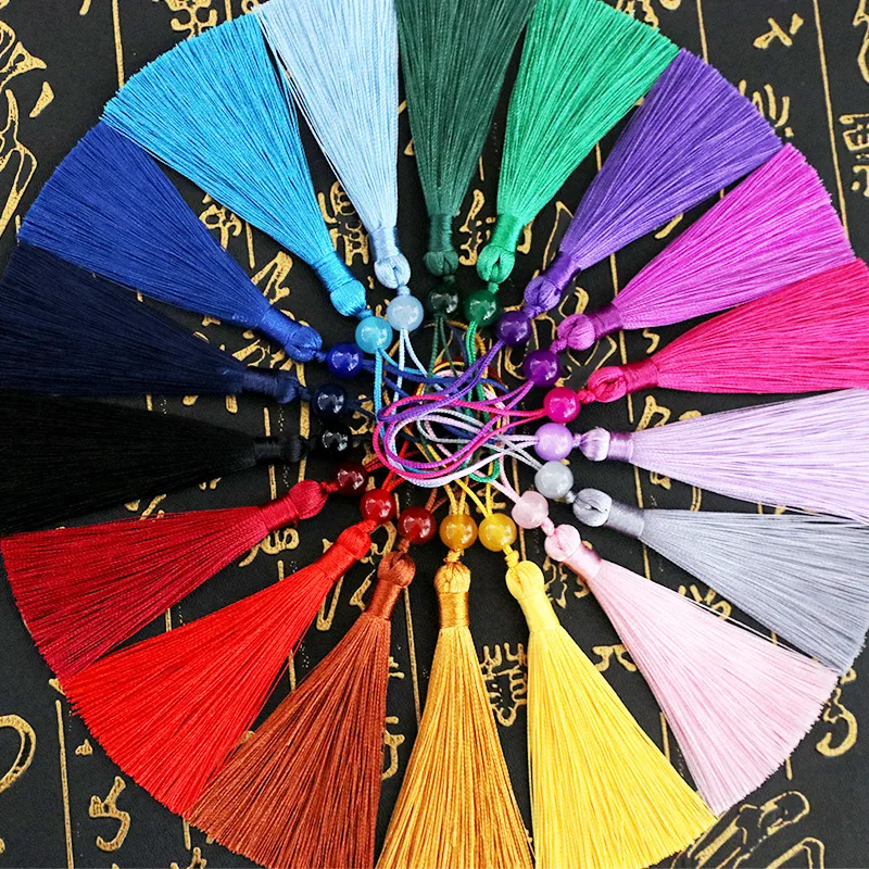 폴리에스터 실크 태슬 수직 태슬 장식 공예 DIY 쥬얼리 홈 데코레이션 바느질..