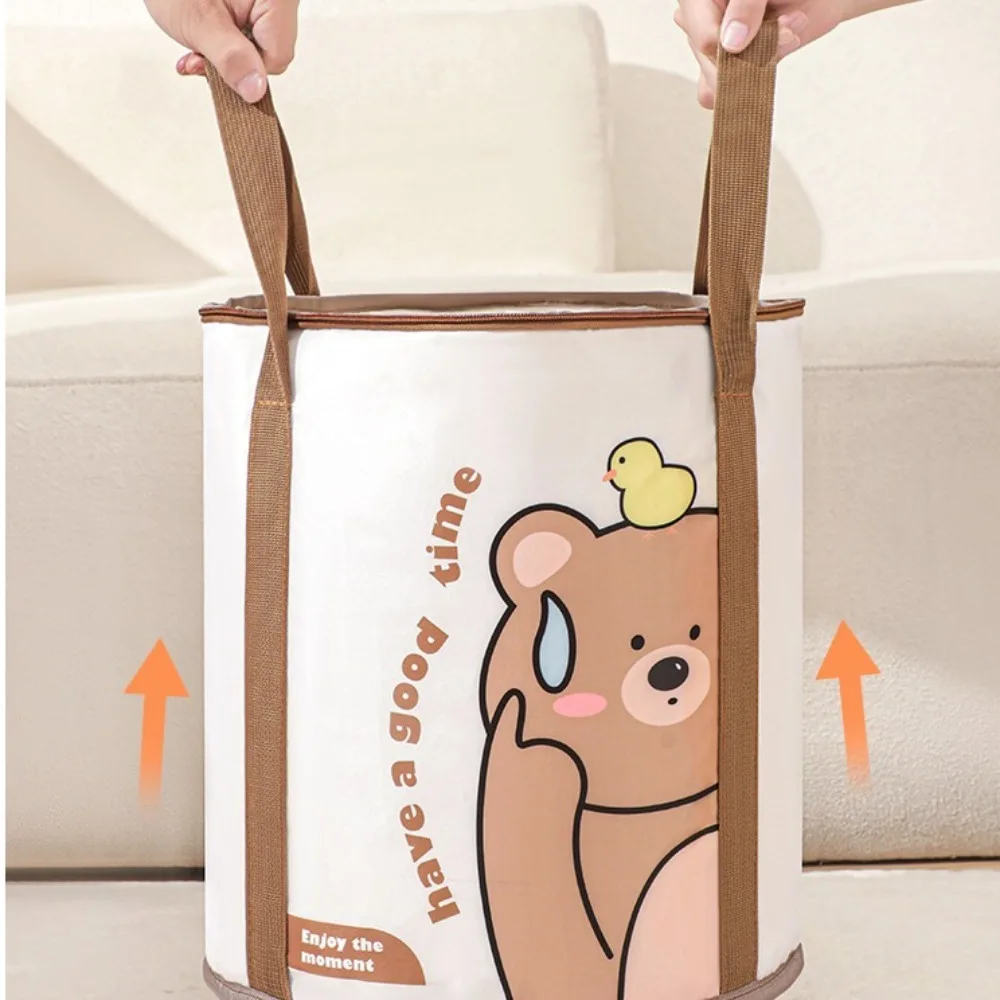 Thickened Foldable Foot Bath Basin Cartoon Portable Foot Soaking Bucket Insulation Large Capacity Washing Bag Home