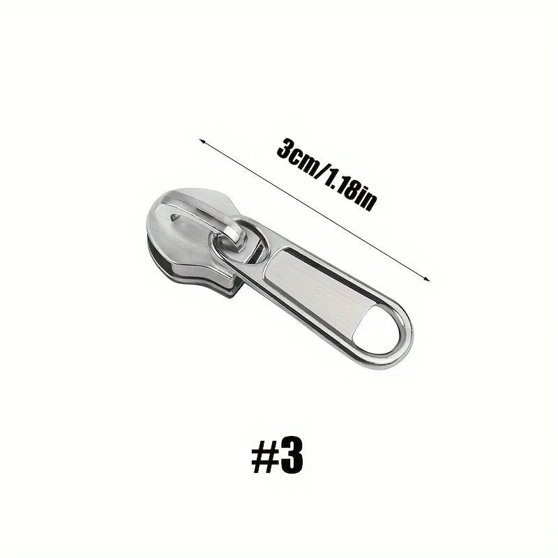 10pcs Durable Nylon Zipper Pulls Assorted Sizes #3 #5 #8 #10 For Bags And Tents Non-Slip Long Tab Zipper Heads Replacement Set