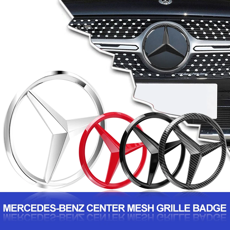 ABS سيارة الجبهة مصبغة شارة غطاء لاصق لامع ورائع ملصقات اكسسوارات السيارات لمرسيدس بنز الحصري AMG W108 W124 W140 W177 GLA