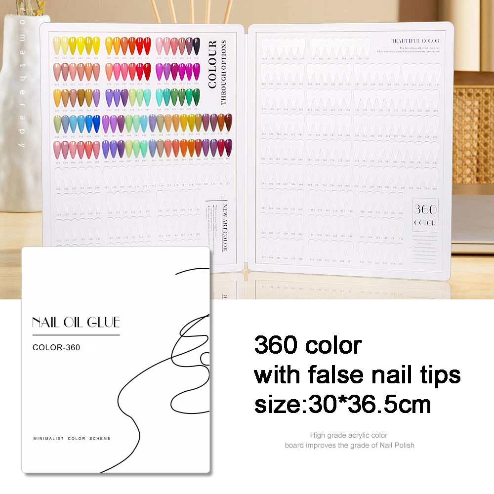 160PCS Colors Fake Nails Tips Display Book Nail Polish Storage Book False  Nails Styles Showing Book with 192PCS Fake Nails Tools