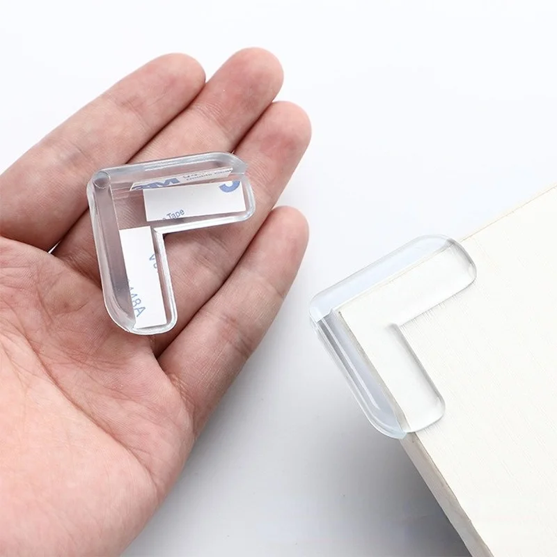 4pcs/lot Transparent Right Angle Table Conner Guard Protector for Baby Children Safety Furniture Edge Anticollision Cover Pad