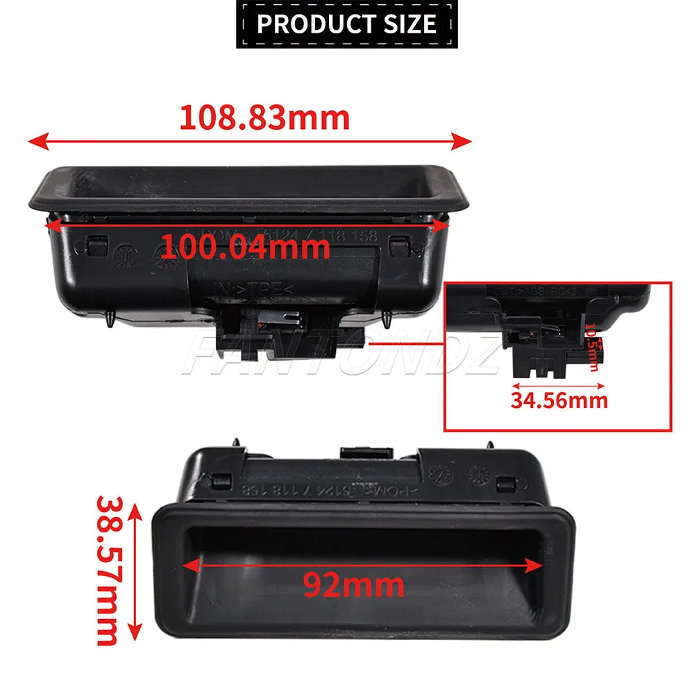 Interruttore Maniglia Bagagliaio Per BMW Serie 3, 5, X1, X5, X6 - Sostituto OEM 51247118158 Per Modelli E90 E92 E84 E70 - Foto 10