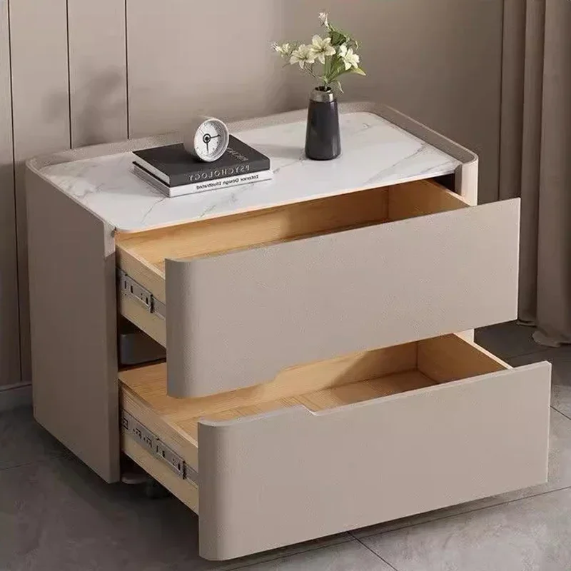 Nordic Modern Night Table Storage Aesthetic Luxury Minimalist Bedside Table Drawers Trendy Mesitas De Noche Bedroom Furniture