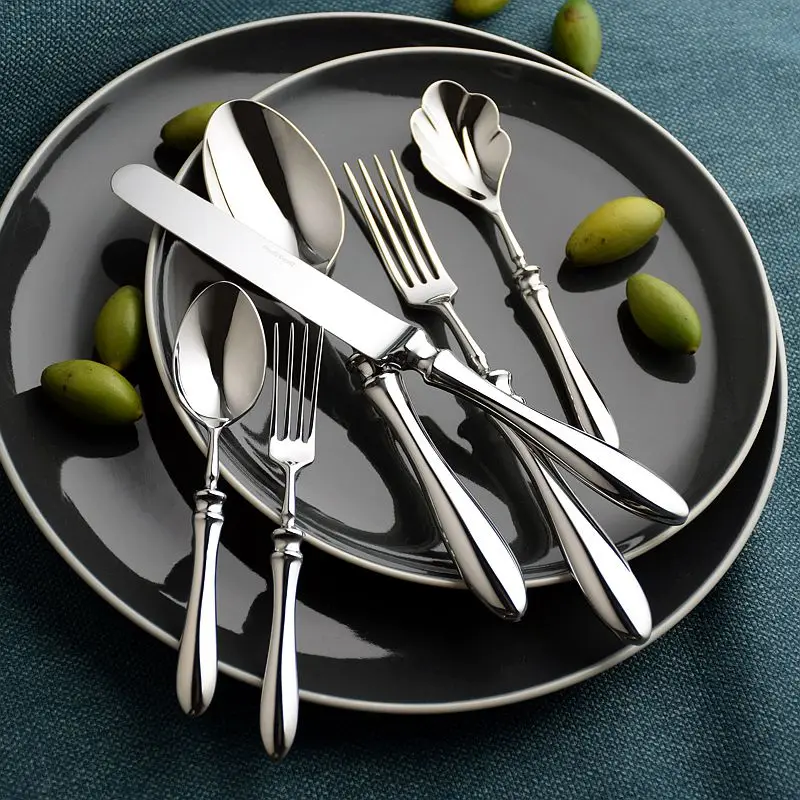 Matte Birthdays Cutlery Set Stainless Steel Modern Full Dinner Set