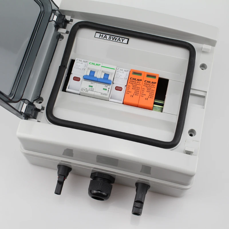 2 strings 2in 1out DC500V with MC 4 connector solar PV combiner box