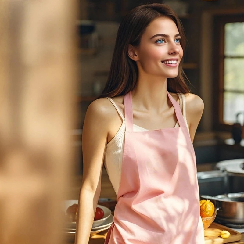 Grembiule da negozio di fiori in tinta unita leggero Casual e