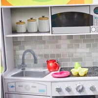 ของเล่นก๊อกน้ำ 2 ชิ้น ชุดของเล่นบทบาทสมมติสำหรับเด็ก อุปกรณ์เสริมของเล่นก๊อกน้ำในครัว ของเล่นเด็กเล่นสมมติ 1