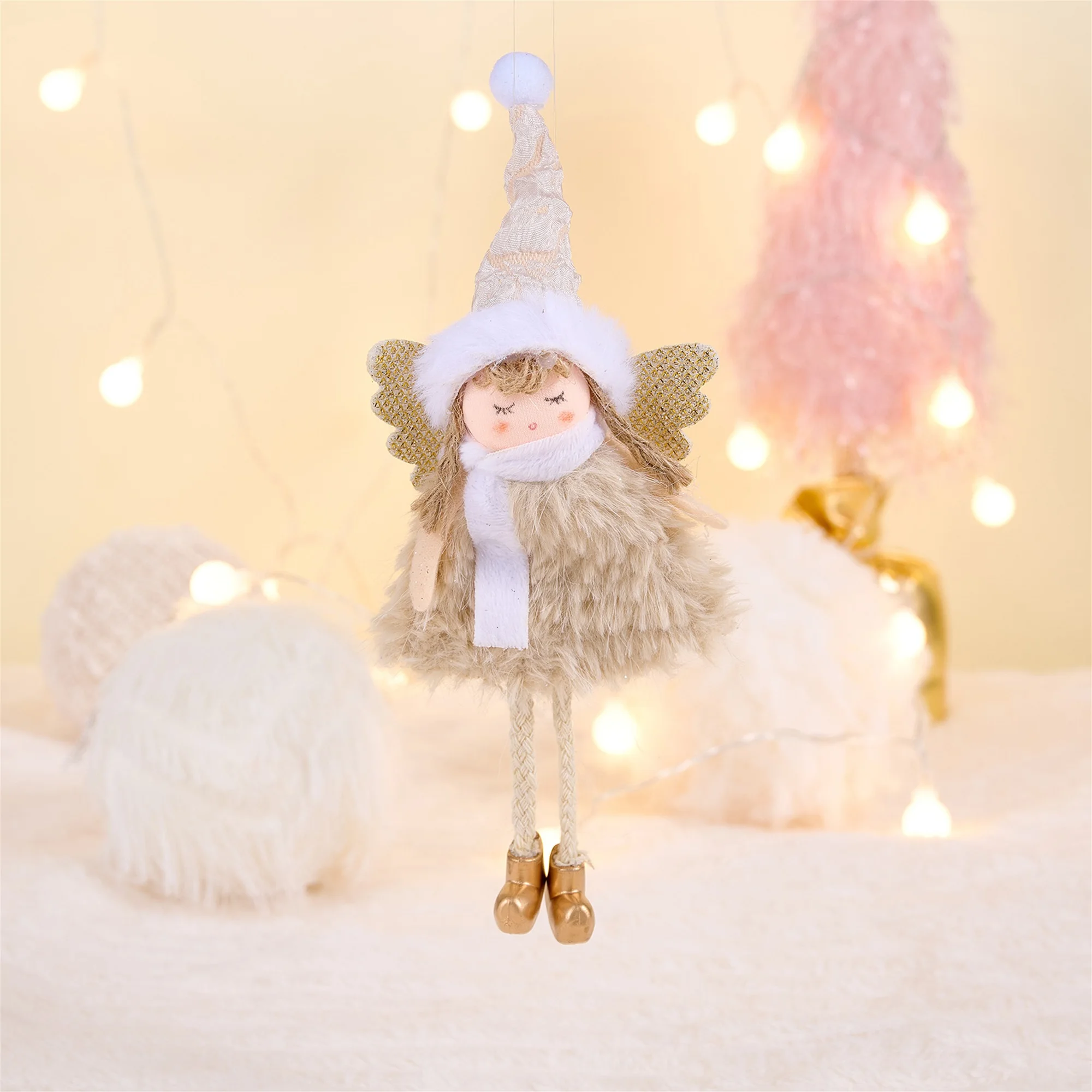 Festive Santa Claus Figurine Adorable Miniature Christmas Decoration for Home Office Shop Window Holiday Gift Giving