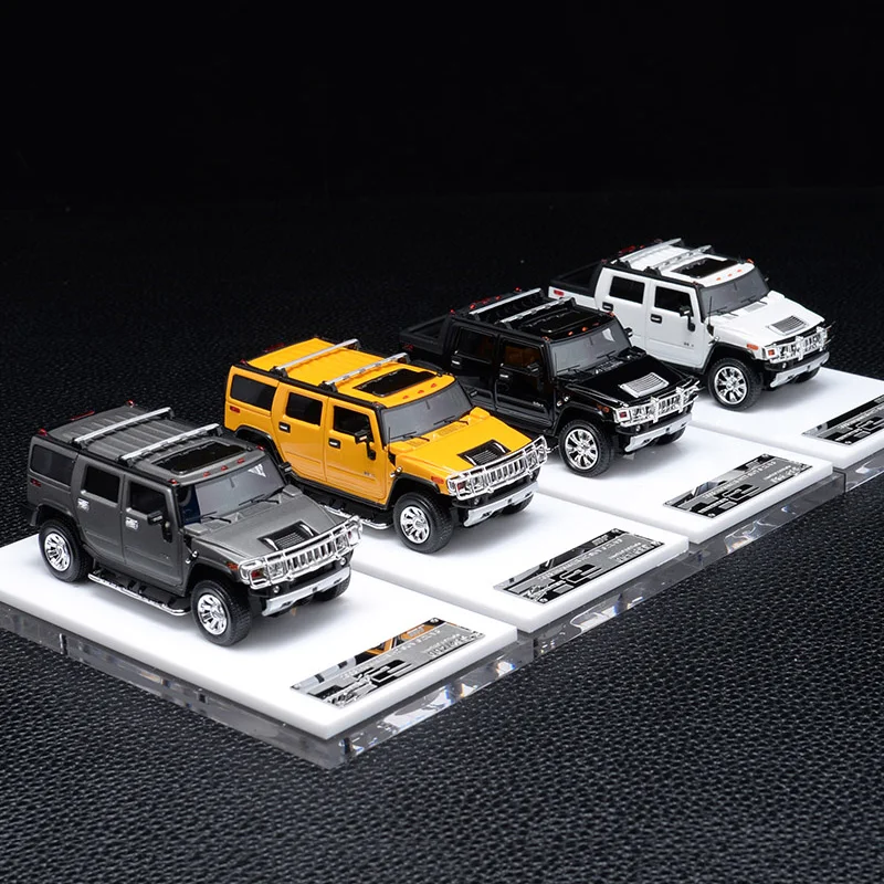 Motorhelix Resin 1:64 Scale H2 Suv V8 Large Off Road Vehicle Cars Model Adult Toys Classics Ornaments Souvenir Gifts Display