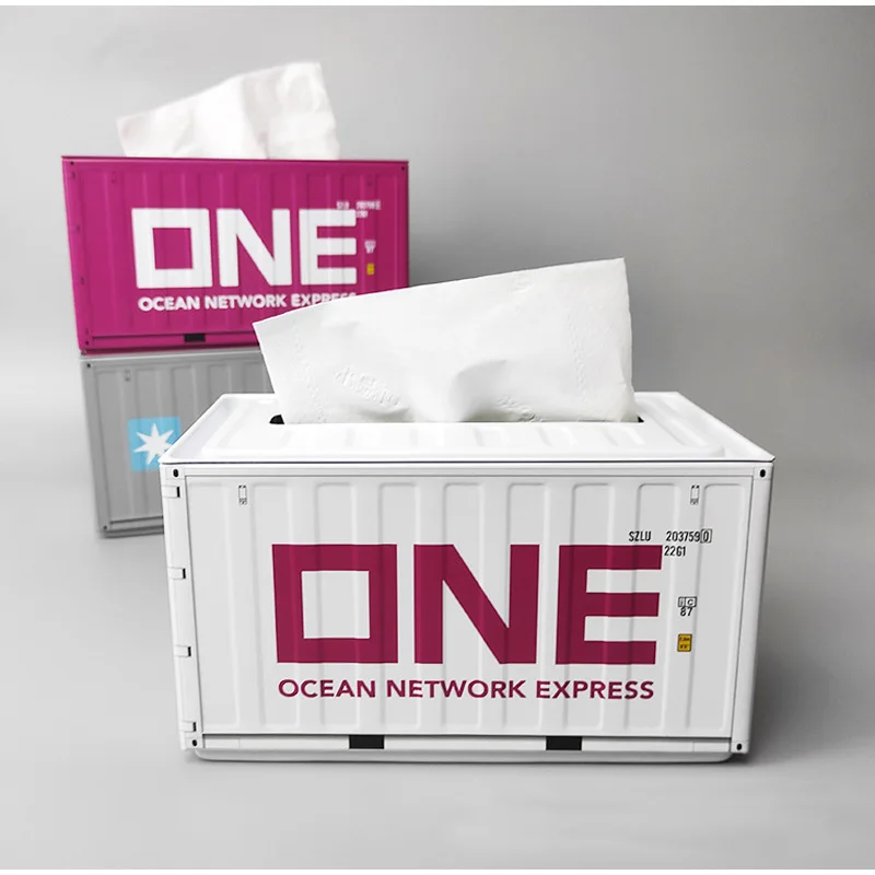 Container Tissue Box 10.5CM*18.5CM Creative Compact Iron Desktop Tissue Box Household Desktop Storage Supplies