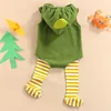 0-24months Unisex Baby Cosplay Rompers Set Green Avocado-Shaped Romper Stockings Infant Boy And Girls Stage Performance Bodysuit 3
