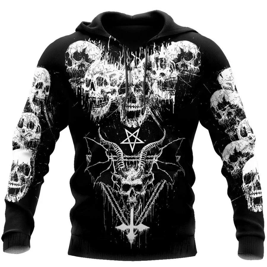 thumbnail image 1 of Sudadera con capucha con estampado de calavera para hombre, sudadera Unisex de moda 3D, ropa informal de gran tamaño, Hip Hop, invierno y otoño, nueva, 1 of 4