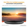K&F Concept Nano-C Variable ND2-32&CPL 2In 1 Filter (1-5 Stops) 49mm 52mm 58mm 67mm 72mm 77mm 82mm No Black "X" Cross 5