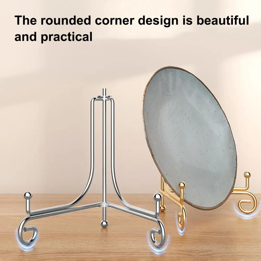 10-25cm Plates Display Rack High Stability Strong Load-bearing Foldable Design Multipurpose Storage Holder Portable Organizer
