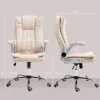 Homcom High Back Office Chair with Flip-Up Arms and Tilt Function, White 3