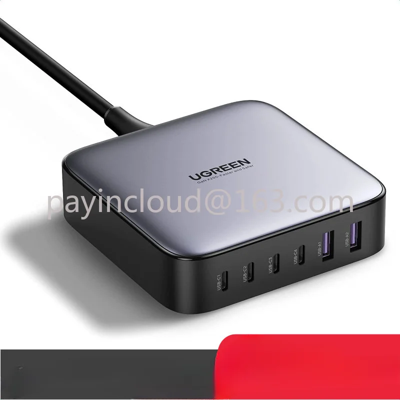 

Зарядное устройство Nexode с 6 портами GaN PD, быстрое зарядное устройство с 3 футами, USB C на C, зарядный кабель, Ugreen, зарядные устройства, адаптеры, 100 Вт, 200 Вт, USB C для настольного компьютера